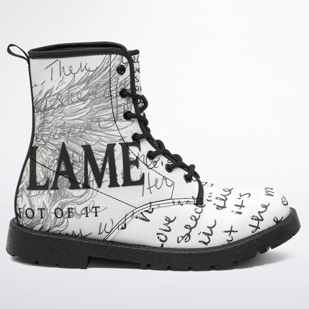 ANGELS FLAME MARTIN COMBAT BOOTS