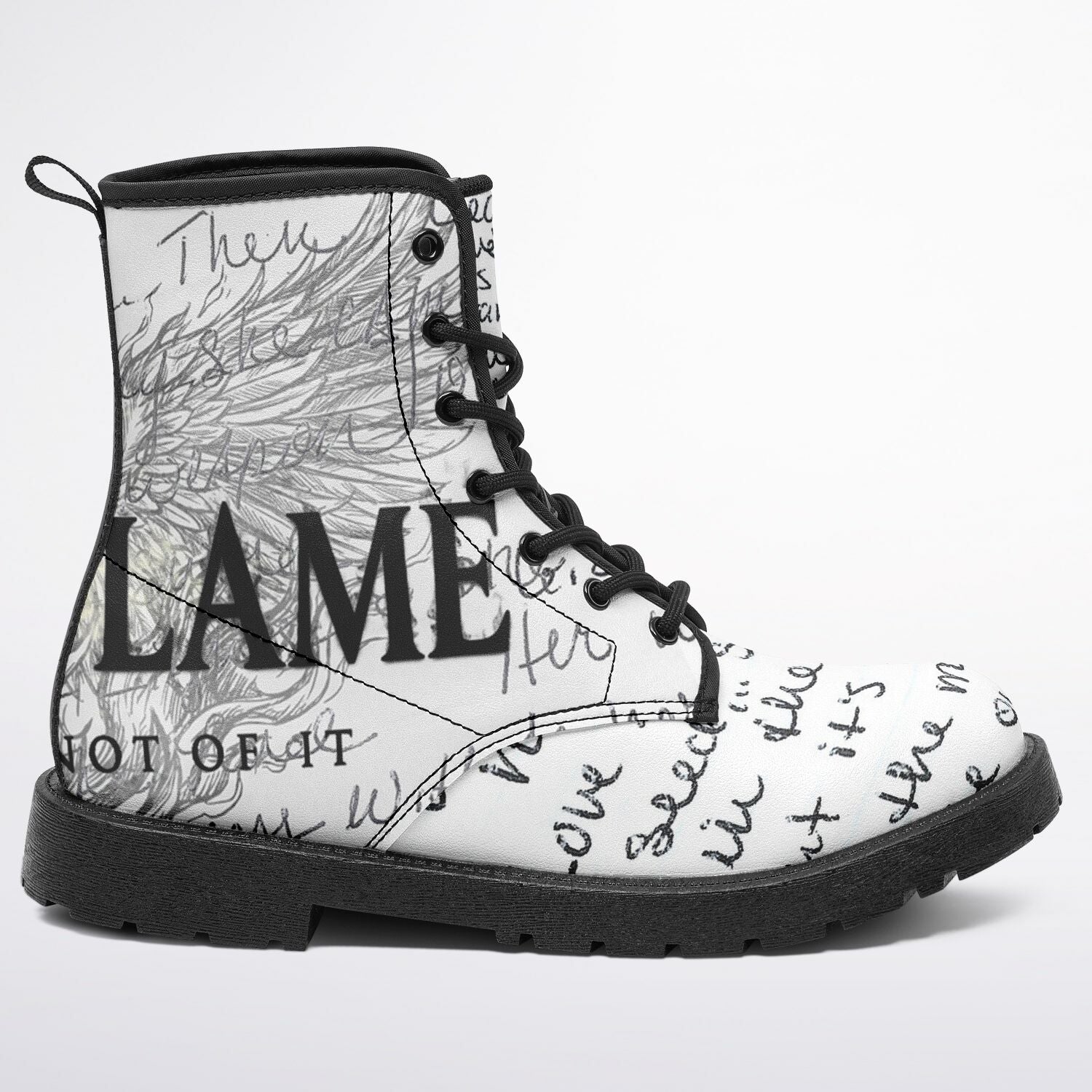 ANGELS FLAME MARTIN COMBAT BOOTS