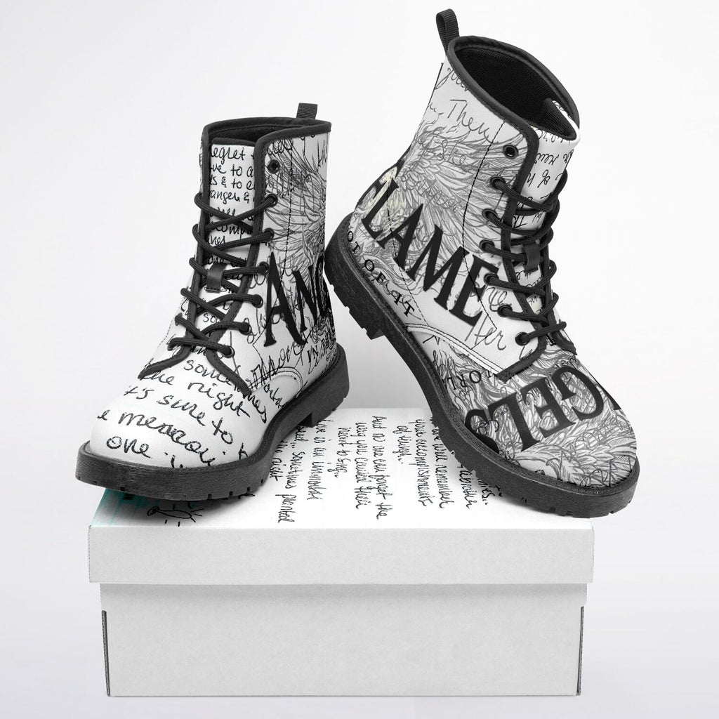 ANGELS FLAME MARTIN COMBAT BOOTS