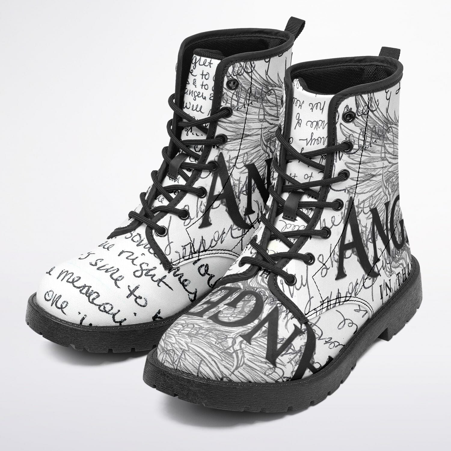 ANGELS FLAME MARTIN COMBAT BOOTS