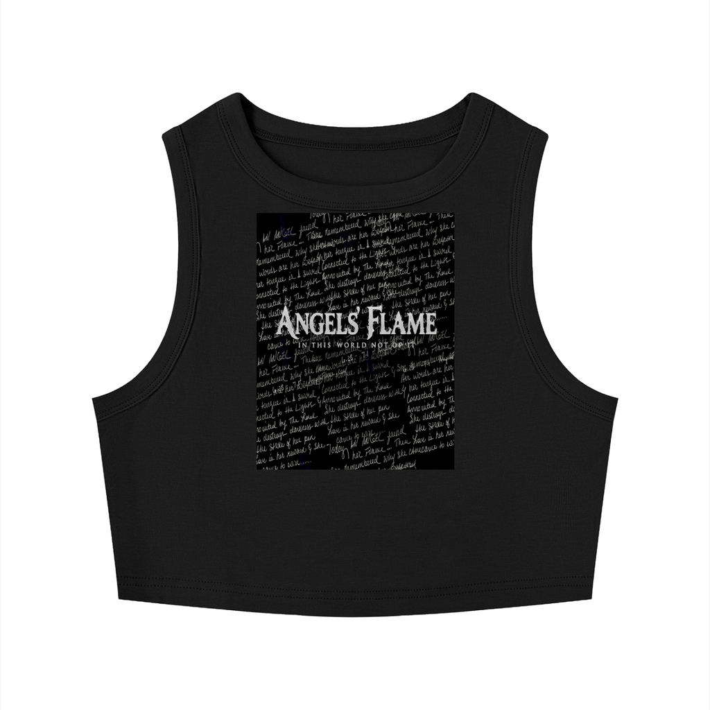 Women's Tight ANGELS FLAME LOVE Crewneck Crop Tank Top