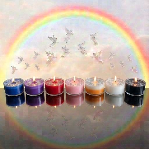 ANGELS FLAME COMPLETE 9 PRAYER CANDLE KIT & GUIDE BOOK