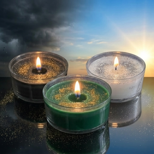 GRIEF TO GLOW ANGELS FLAME TRIO PRAYER CANDLE SET