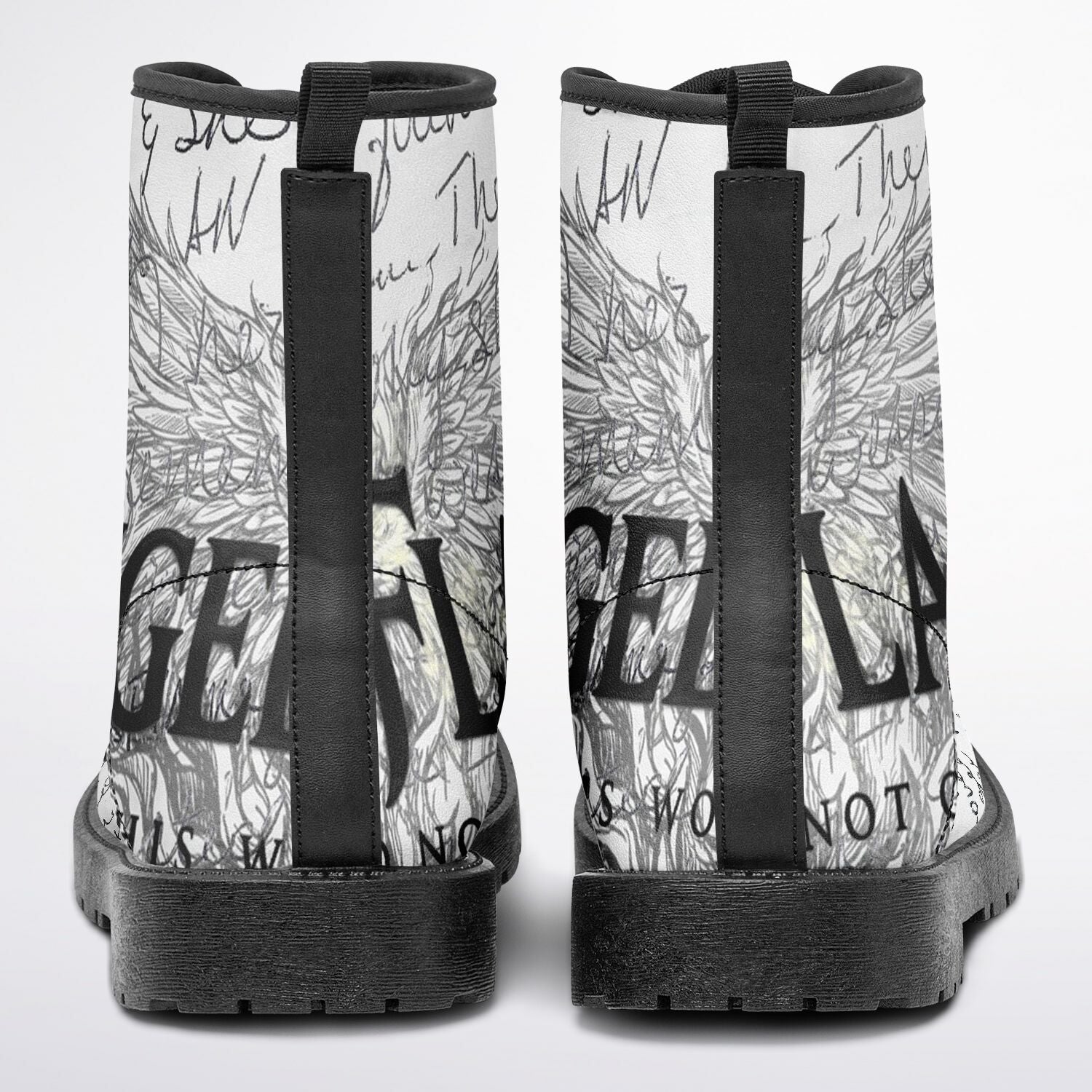 ANGELS FLAME MARTIN COMBAT BOOTS