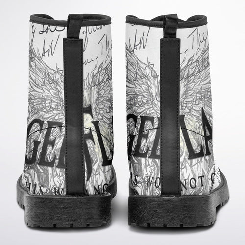 ANGELS FLAME MARTIN COMBAT BOOTS